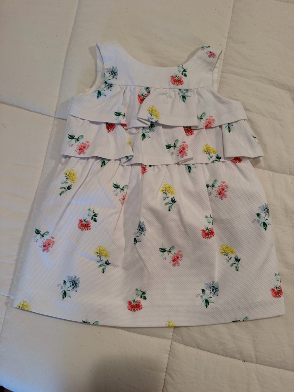 Janie and Jack White Floral Ruffle-Hem Skirt